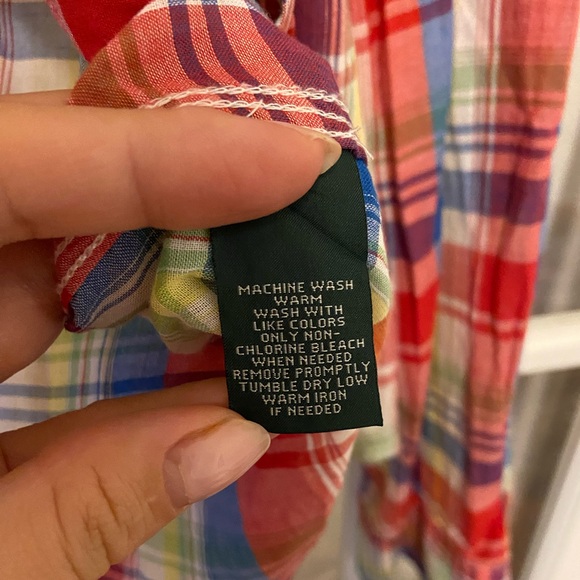 Ralph Lauren lightweight plaid button down - Picture 3 of 6
